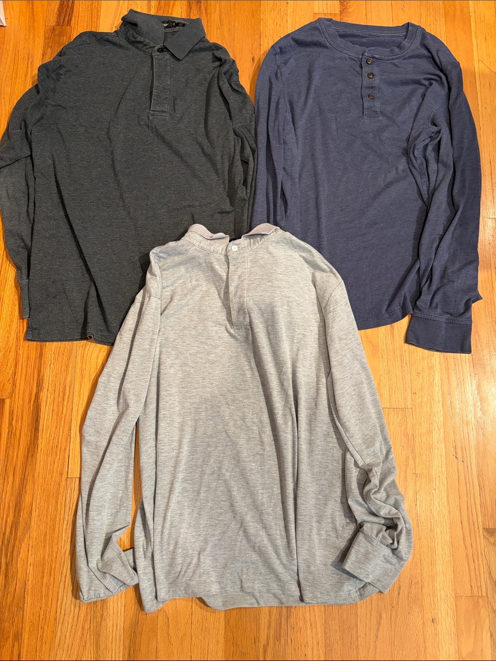 Men’s long sleeve shirts bundle size large